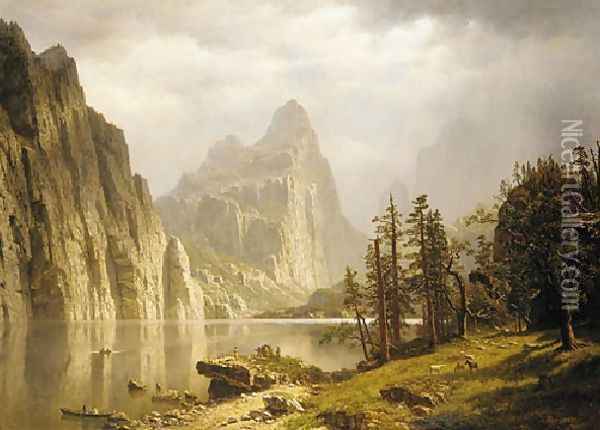 Merced River Yosemite Valley Oil Painting - Albert Bierstadt