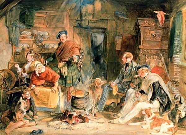 Highland Hospitality 2 Oil Painting - John Frederick Lewis