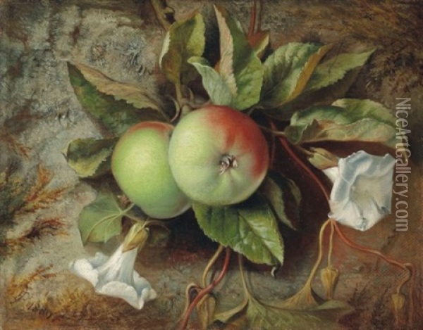 Autumn: Apples And Convolvulus Oil Painting - Edward John Poynter