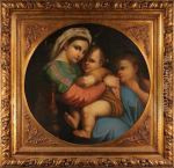 The Madonna Della Sedina Oil Painting - Raphael (Raffaello Sanzio of Urbino)