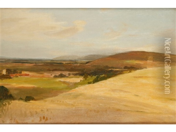 The South Downs Oil Painting - James Aumonier