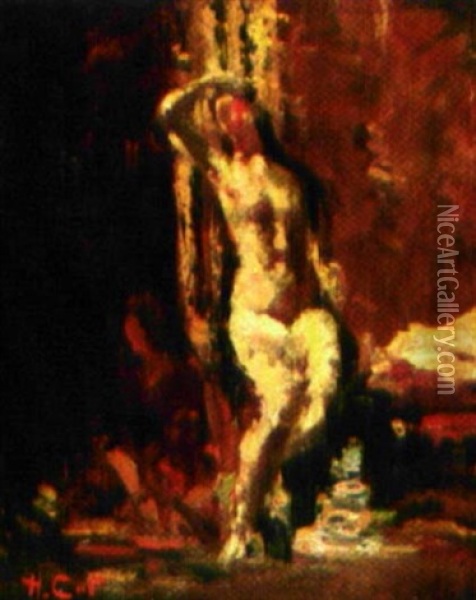Femme Dans Un Harem Oil Painting - Henry Cat