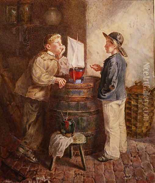 The Young Shipwright, 1866 Oil Painting - Robert Bruce Wallace