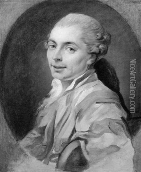 Portrait Des Chevalier De Billaut Oil Painting - Jean-Honore Fragonard