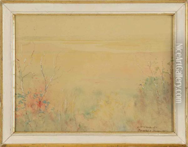 Barnstable Marsh Oil Painting - Leander M. Churbuck