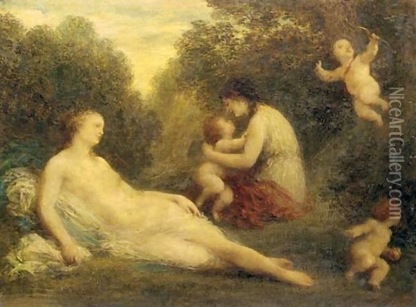 Venus et les Amours Oil Painting - Ignace Henri Jean Fantin-Latour