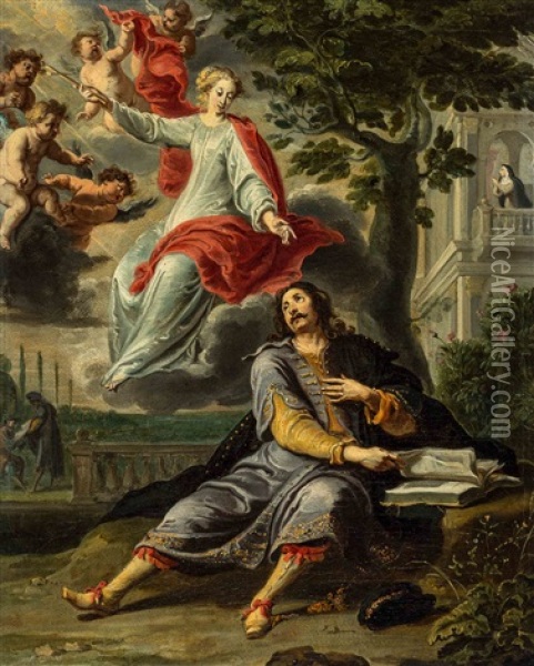Allegory On Faith And Devotion Oil Painting - Willem van Herp the Elder