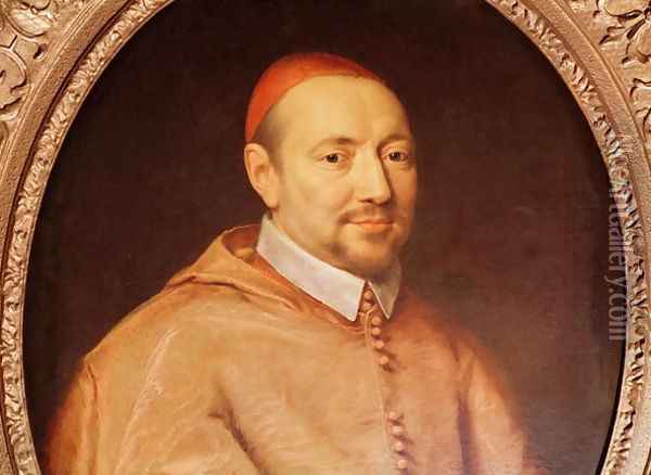 Portrait of Cardinal Pierre de Berulle (1575-1629) Oil Painting - Philippe de Champaigne