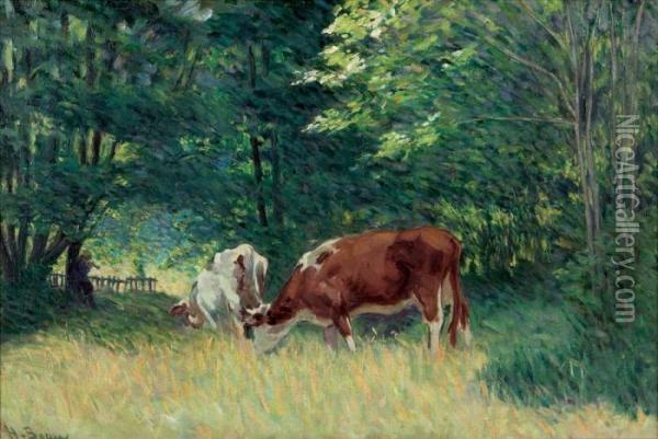 Scene Bucolique Oil Painting - Henri Beau