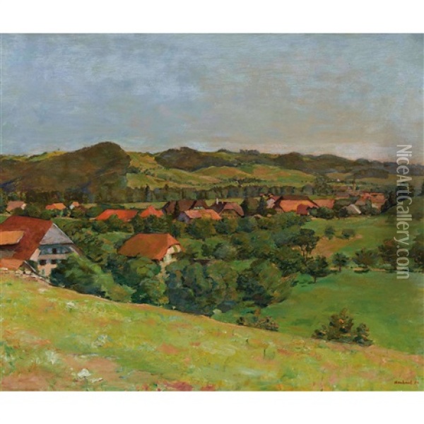 Emmentaler Landschaft Oil Painting - Werner Neuhaus