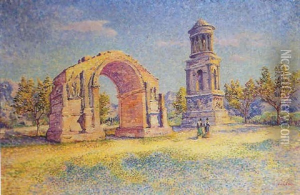 Les Ruines Romaines De Saint Remy De Provence Oil Painting - Louis Gaidan
