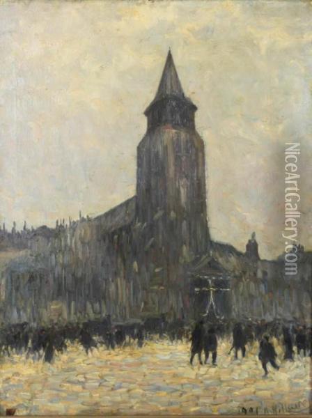 Eglise Oil Painting - Anatole Eugene Hillairet
