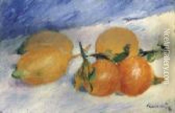 Nature Morte Aux Citrons Et Oranges Oil Painting - Pierre Auguste Renoir