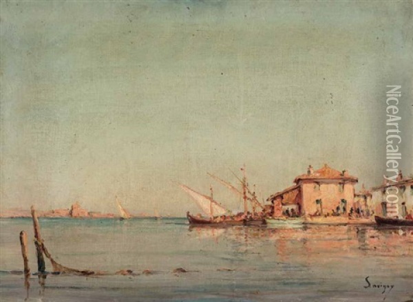 Seestuck Bei Venedig Oil Painting - Paul Savigny