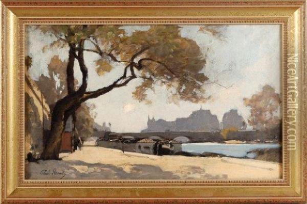 Les Quais A Paris. Le Pont Neuf Oil Painting - Paul Lecomte