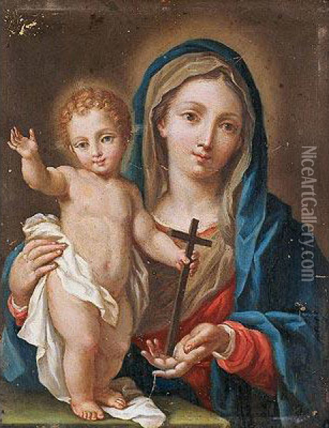 Virgen Con El Nino Oil Painting - Carlo Maratta or Maratti