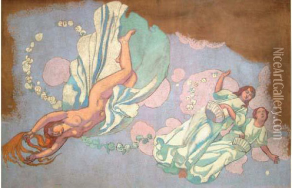 Allegorie De L'art, Circa 1907 Oil Painting - Maurice Denis