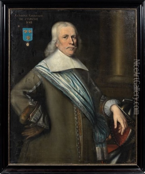 Portrait D'antoine Grimaud De Chaume Oil Painting - Bartholomeus Van Der Helst