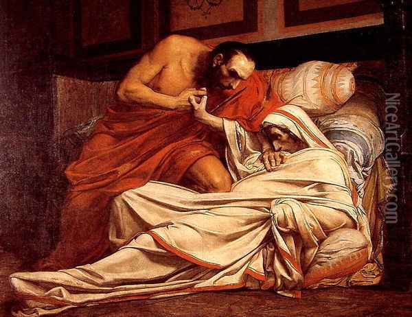 La Mort de Tibere (The Death of Tiberius) Oil Painting - Jean-Paul Laurens