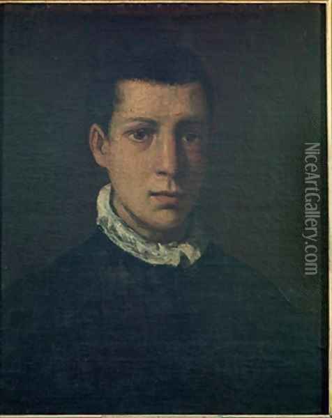 Self Portrait Oil Painting - Franceschino Carracci