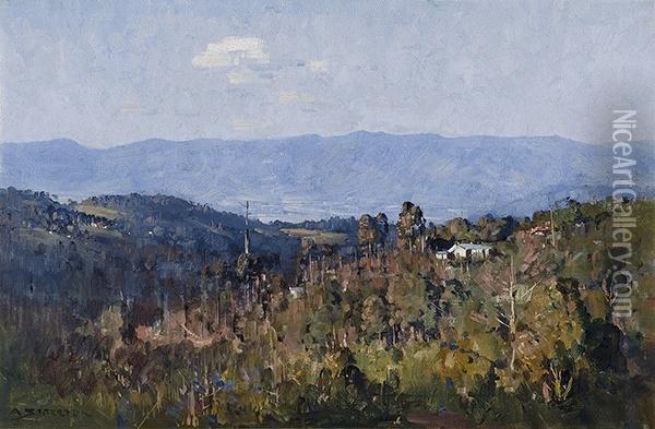 Dandenongs Oil Painting - Arthur Ernest Streeton