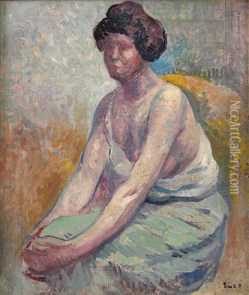 Portrait D'ambroisine Oil Painting - Maximilien Luce