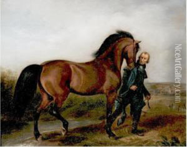 The Racehorse Oil Painting - Adam Albrecht