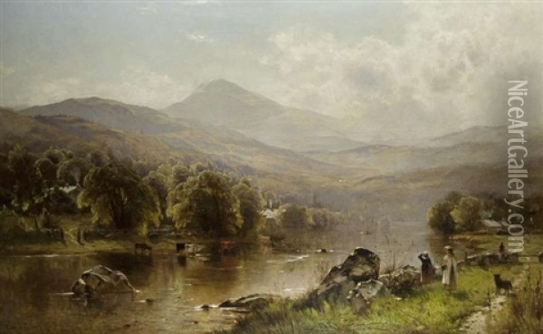Nachmittag Am Fluss Oil Painting - Ernest Parton