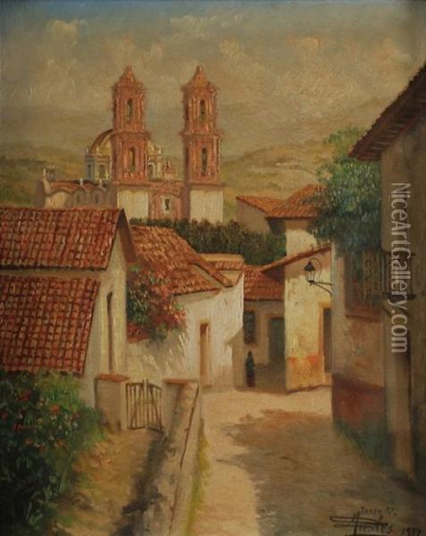 Taxco, Gro. Oil Painting - Eduardo Morales