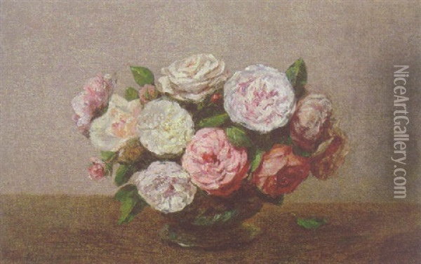 Bol De Roses Oil Painting - Henri Fantin-Latour