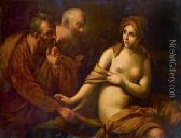 Susanna Und Die Beiden Alten Oil Painting - Guido Reni