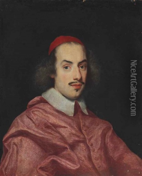 Portrait Of Cardinal Jacopo Rospigliosi (1628-1684), Bust-length Oil Painting - Giovanni Battista Gaulli