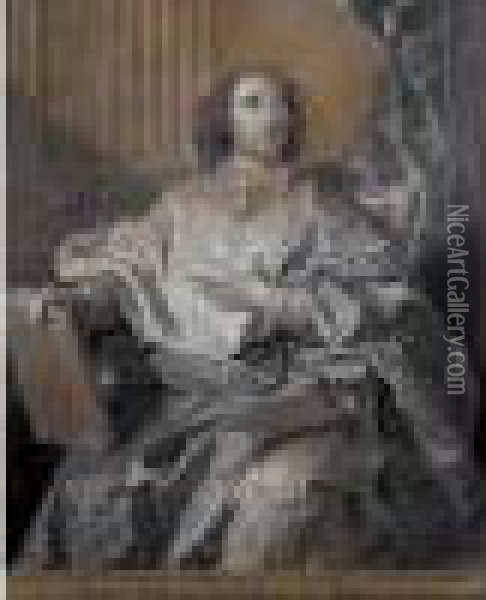 Portrait De Monseigneur De St Albain, Archeveque De Cambrai. Oil Painting - Hyacinthe Rigaud