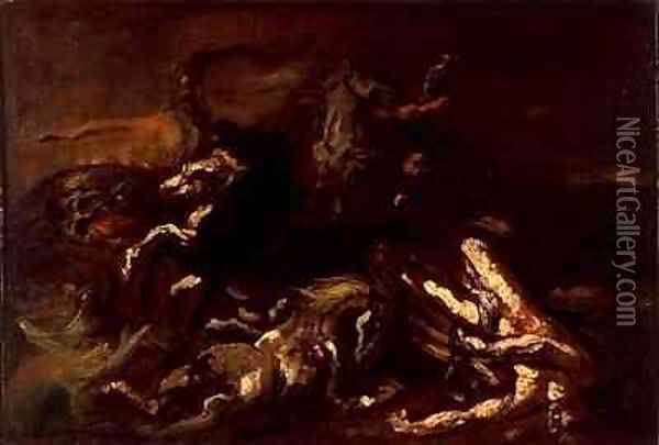 The Death of Hippolytus Oil Painting - Theodore Gericault
