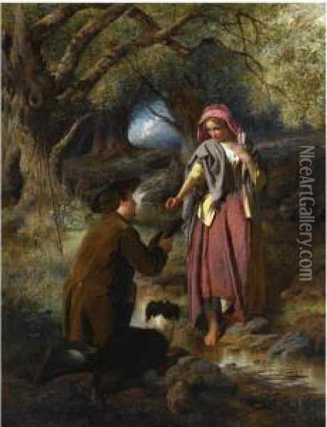 The Parting Of Burns And His Highland Mary Oil Painting - Thomas Faed