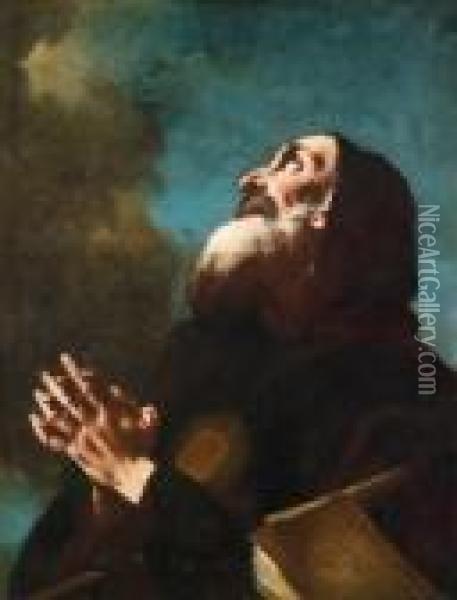 San Francesco Di Paola Oil Painting - Giovanni Battista Piazzetta