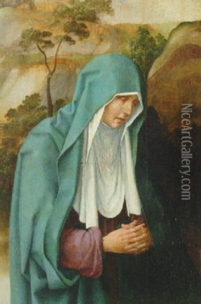 The Virgin In Mourning Oil Painting - Cornelius Engebrechtsz