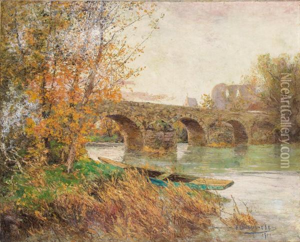 Autumn Landscape Oil Painting - Frederick Charles Vipont Ede