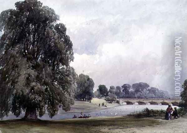 The Serpentine, Kensington Gardens Oil Painting - William Callow