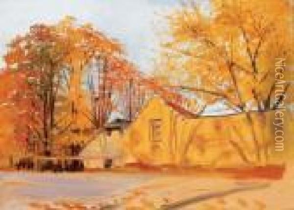 Autumn Colours Oil Painting - Laszlo Mednyanszky