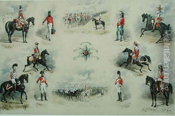 Uniforms of the 2nd Life Guards, 1884 Oil Painting - Reginald Wymer