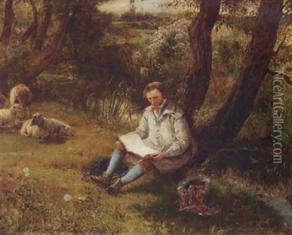 The Shepherd Oil Painting - George Augustus Holmes