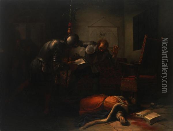 La Morte Di Filippo Strozzi Oil Painting - Giuseppe Bezzuoli