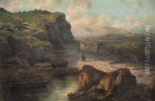 Rocky Harbor Oil Painting - John (Giovanni) Califano