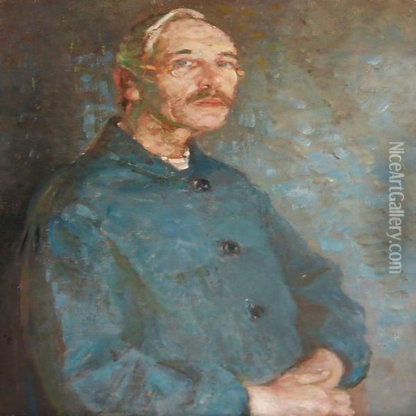 The Artist's Self Portrait Oil Painting - Julius Paulsen