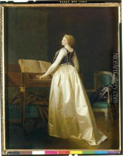 A Lady Playing The Virginals Oil Painting - Henri Nicolas Van Gorp