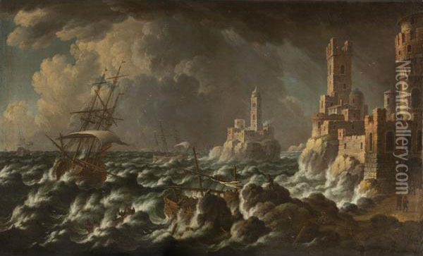 Tempesta Oil Painting - Francois de Nome (Monsu, Desiderio)