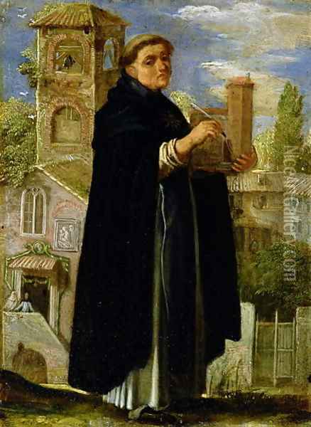 St Thomas Aquinas Oil Painting - Adam Elsheimer