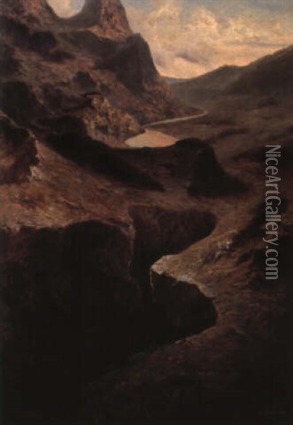 Grand Canyon, Near Yellowstone Oil Painting - John (Giovanni) Califano