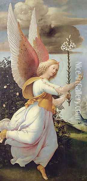 Angel Gabriel Oil Painting - Girolamo Bonsignori